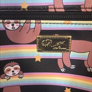 Betsey Johnson Sloth Rainbow Backpack, X-Large , 3 Pockets